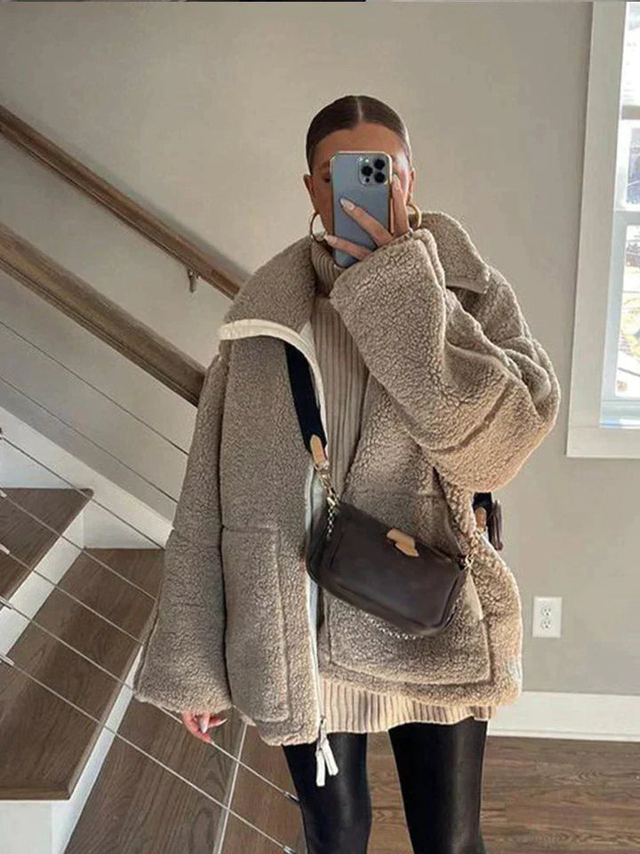 Marguerite high neck oversized coat – image 7