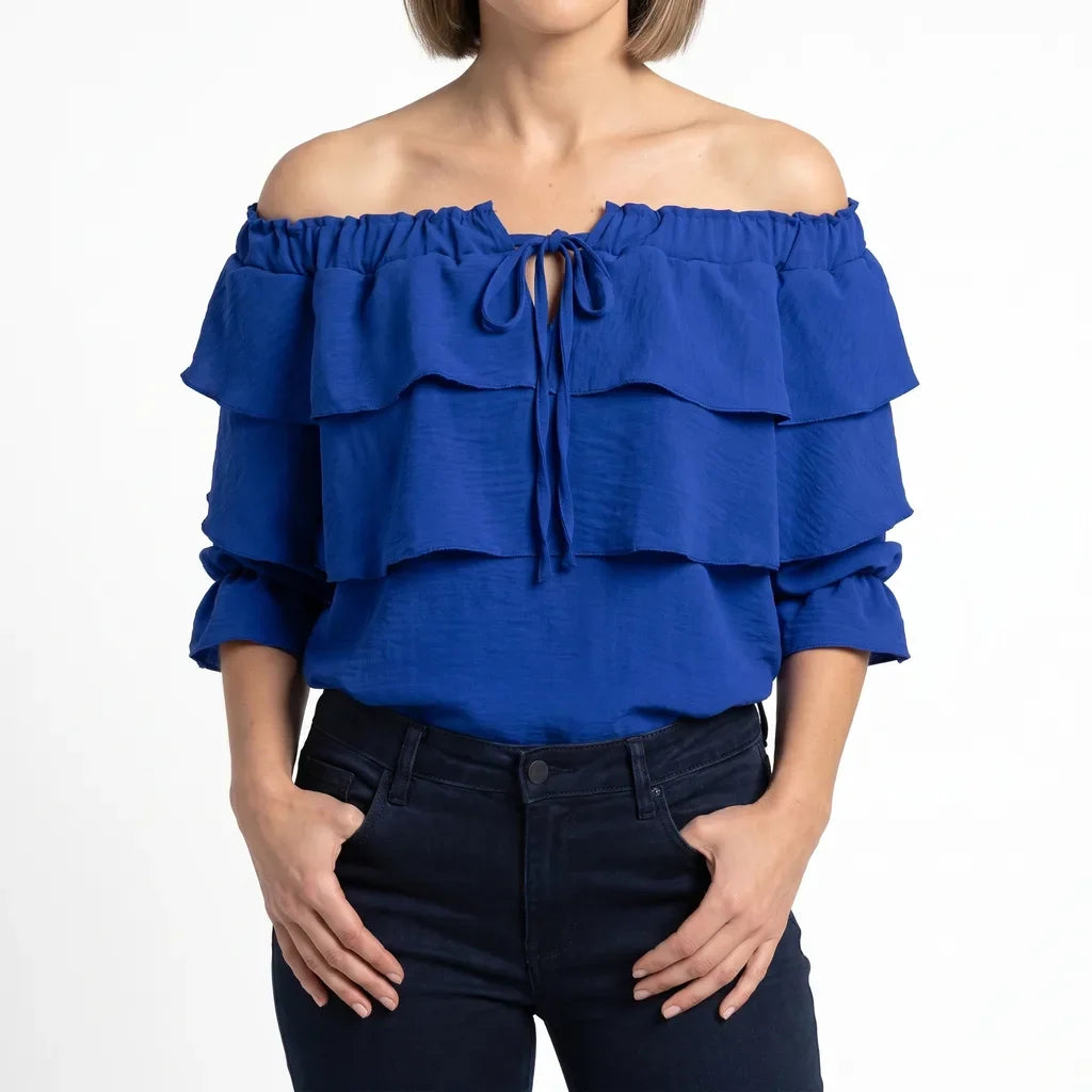 Piper off shoulder ruffle blouse – image 5