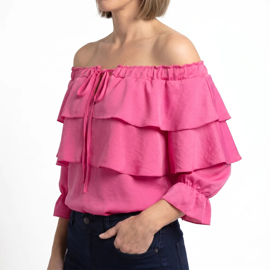 Piper off shoulder ruffle blouse – image 2