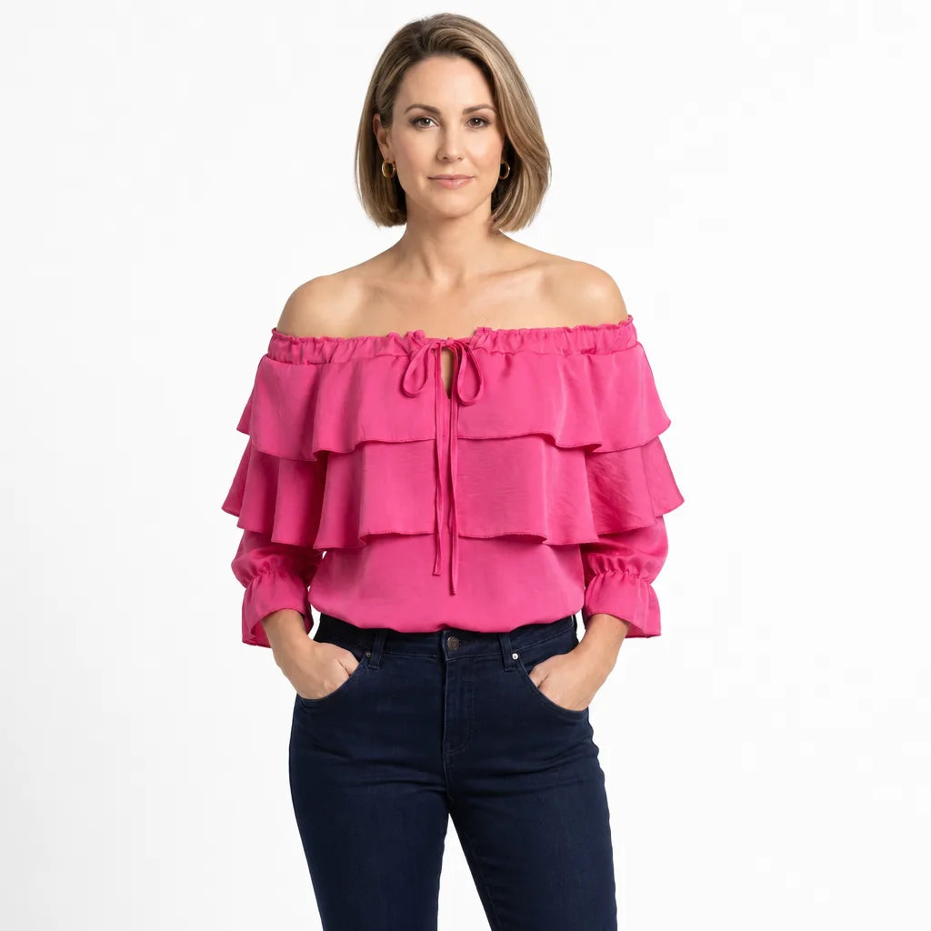 Piper off shoulder ruffle blouse – image 3
