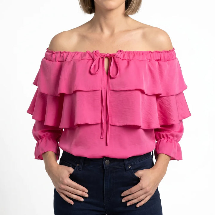 Piper off shoulder ruffle blouse