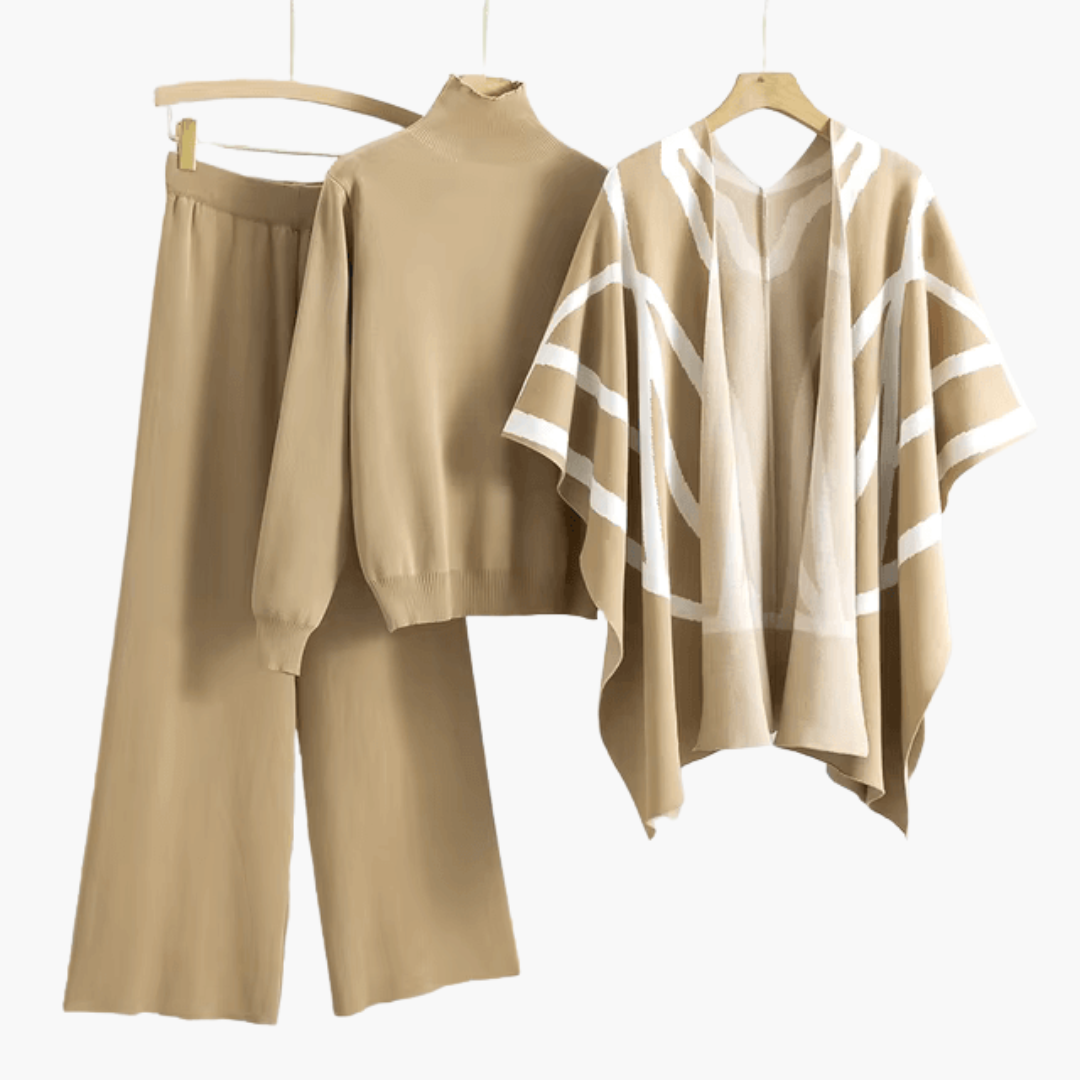 Enfys three piece knit cardigan and wide leg set – image 3