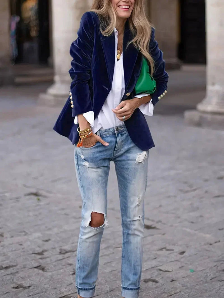 Gwennan velvet blazer jacket – image 9