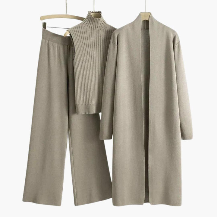 Clover three piece roll neck knit co-ord set