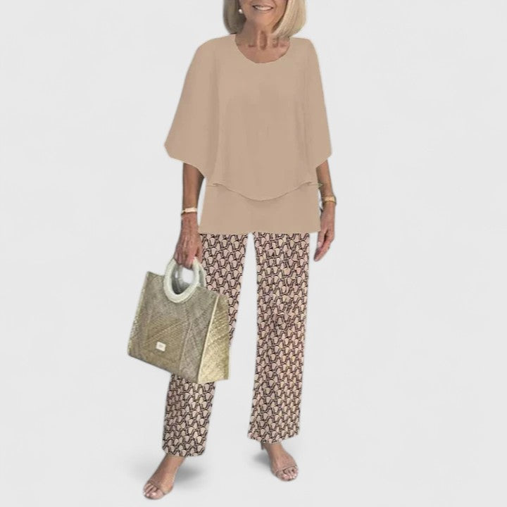 Angela printed two piece set with relaxed trousers – image 15