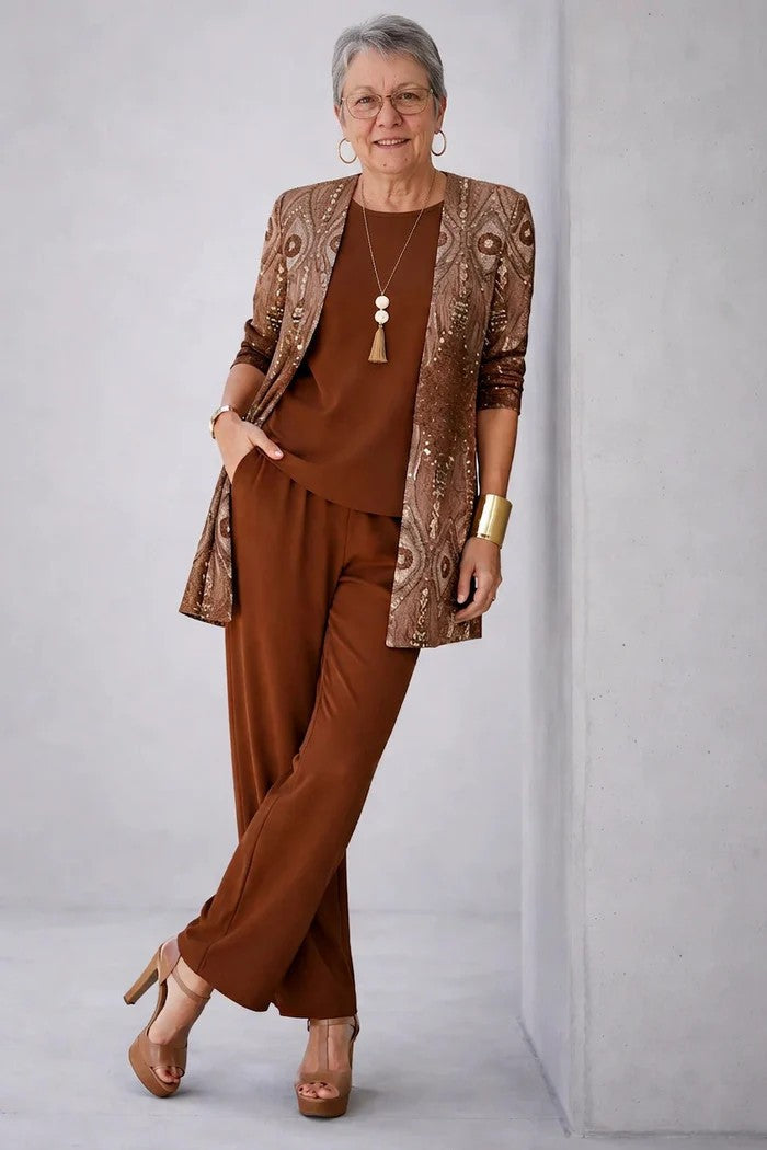 Leonora three piece printed trouser set – image 2
