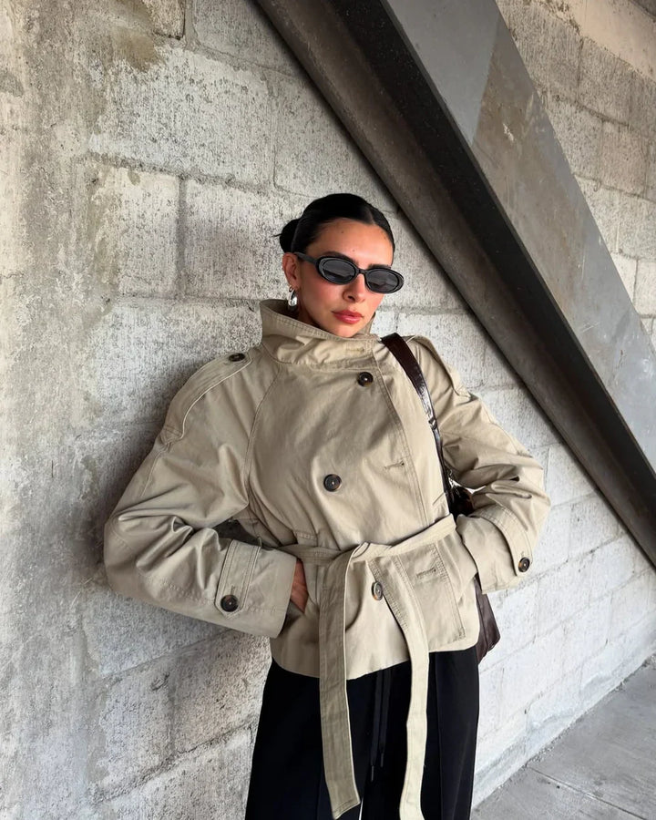 Solange belted high neck trench coat – image 4