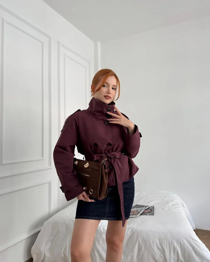 Solange belted high neck trench coat – image 7