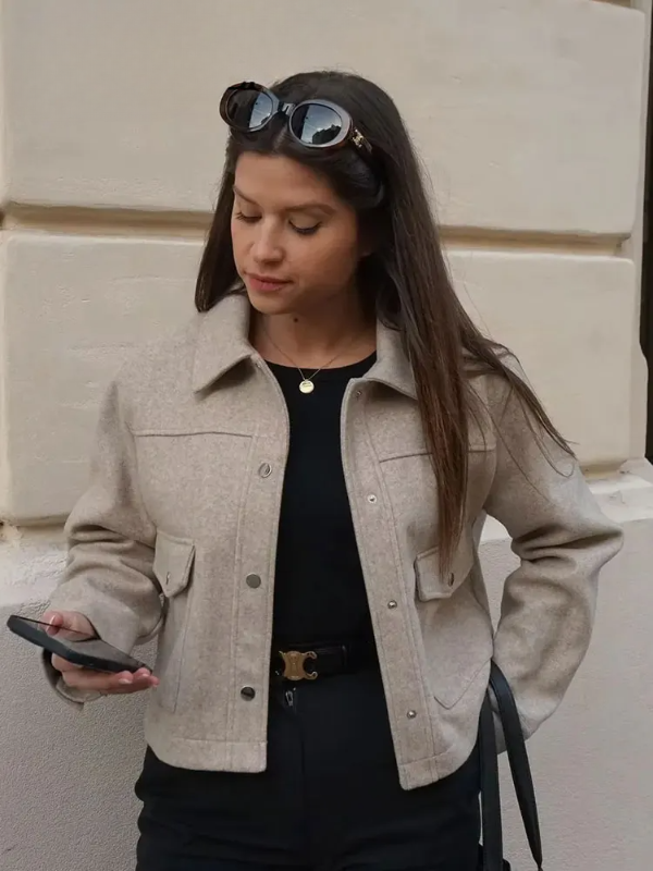 Vivienne draped sleek coat