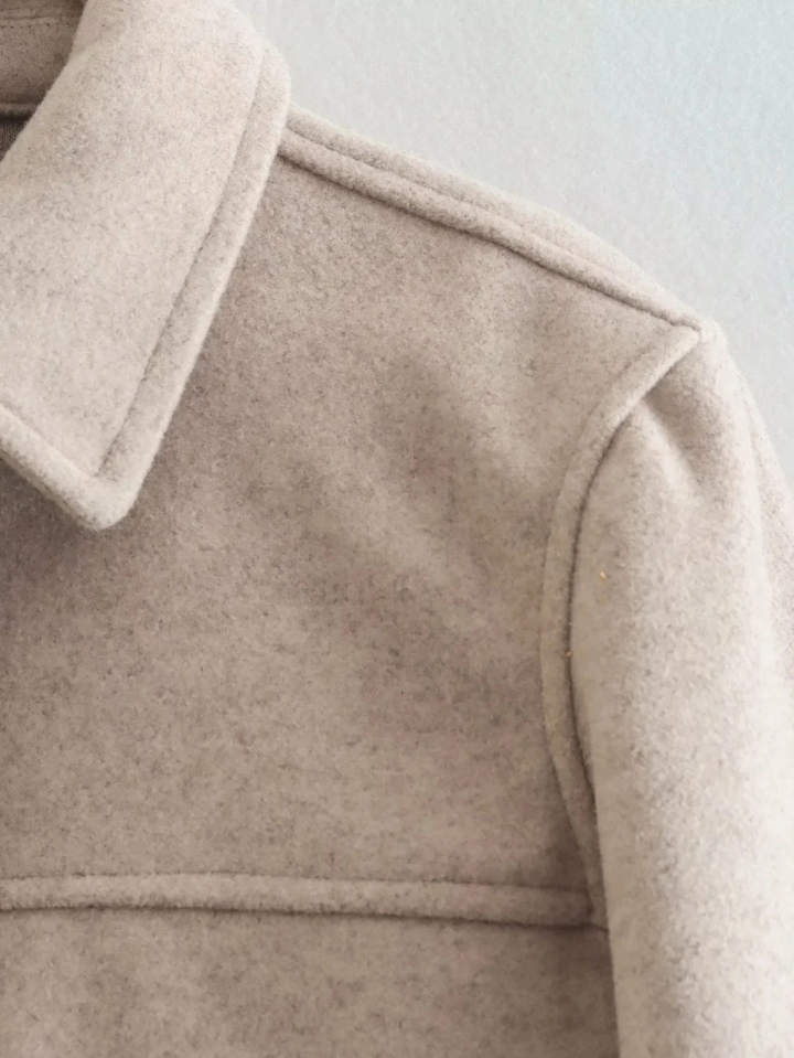 Vivienne draped sleek coat – image 9
