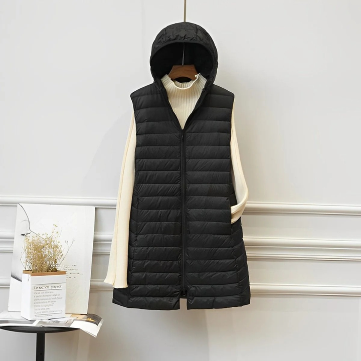 Orla longline gilet in khaki