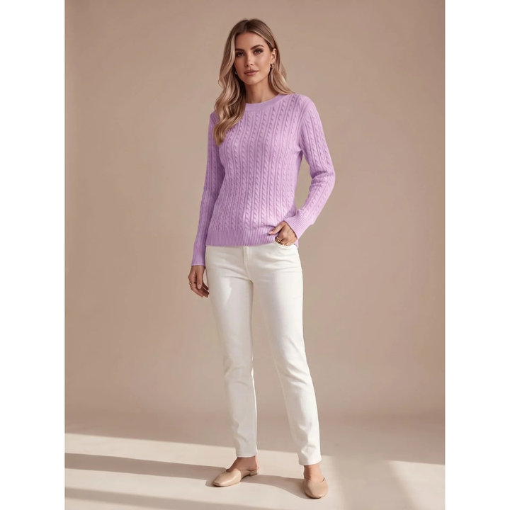 Giada textured knit jumper in white