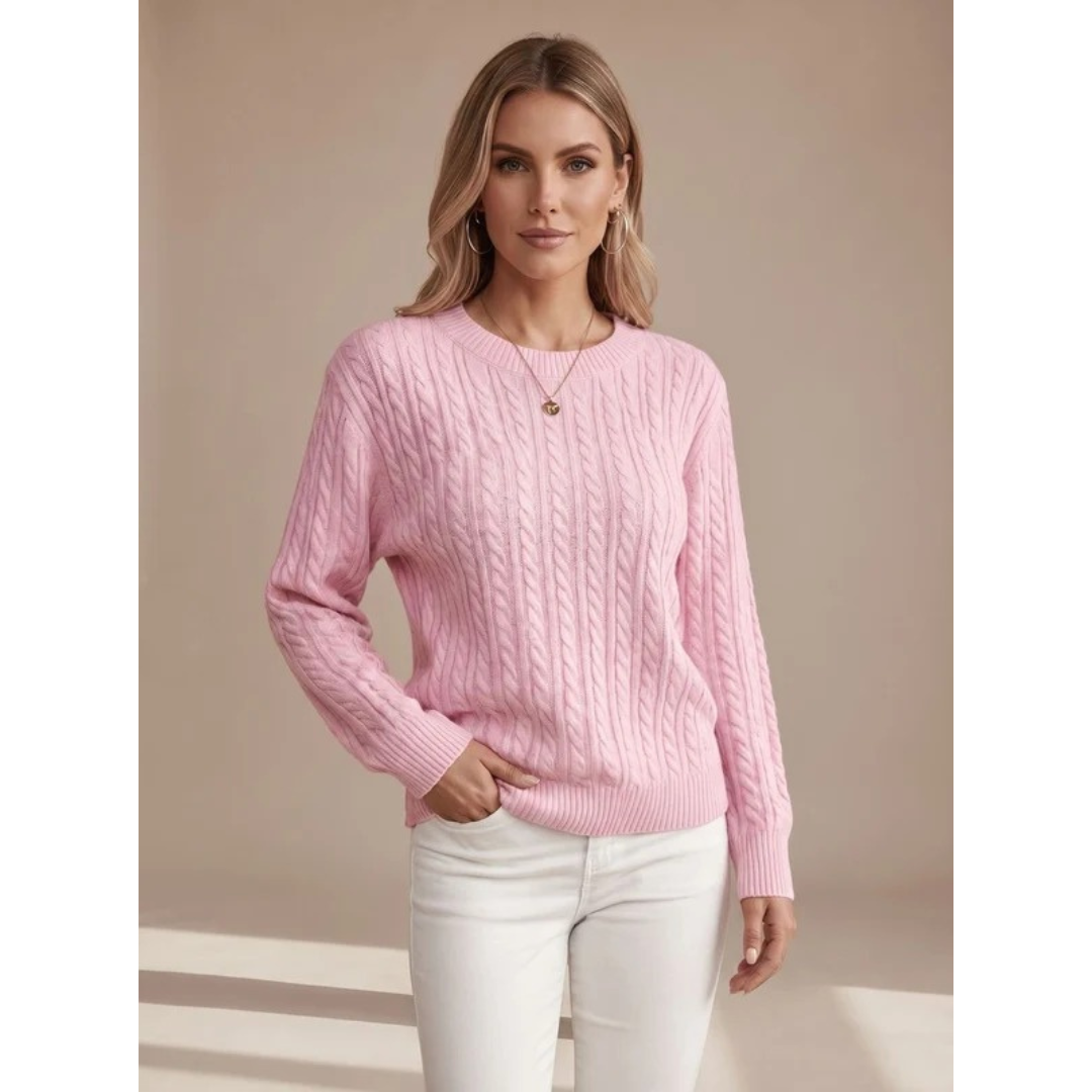 Giada textured knit jumper in khaki