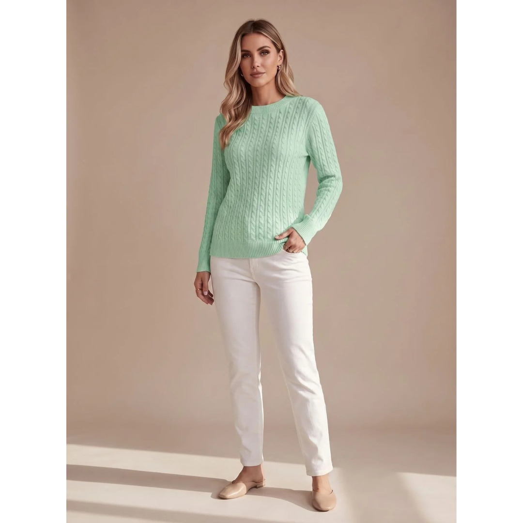 Giada textured knit jumper in pink