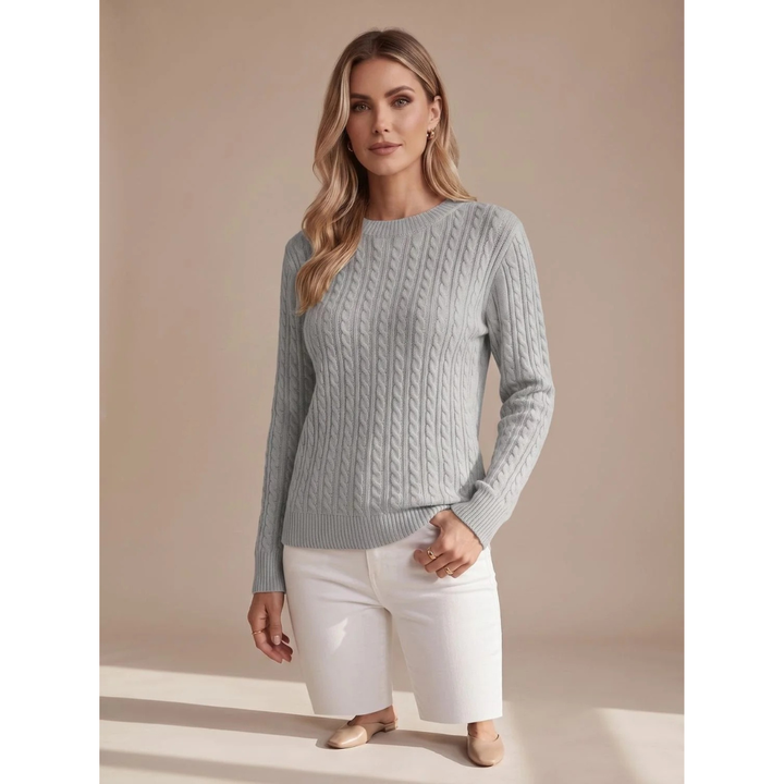 Giada textured knit jumper in light green