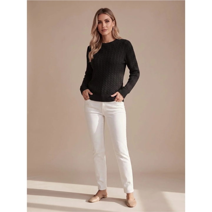 Giada textured knit jumper in grey