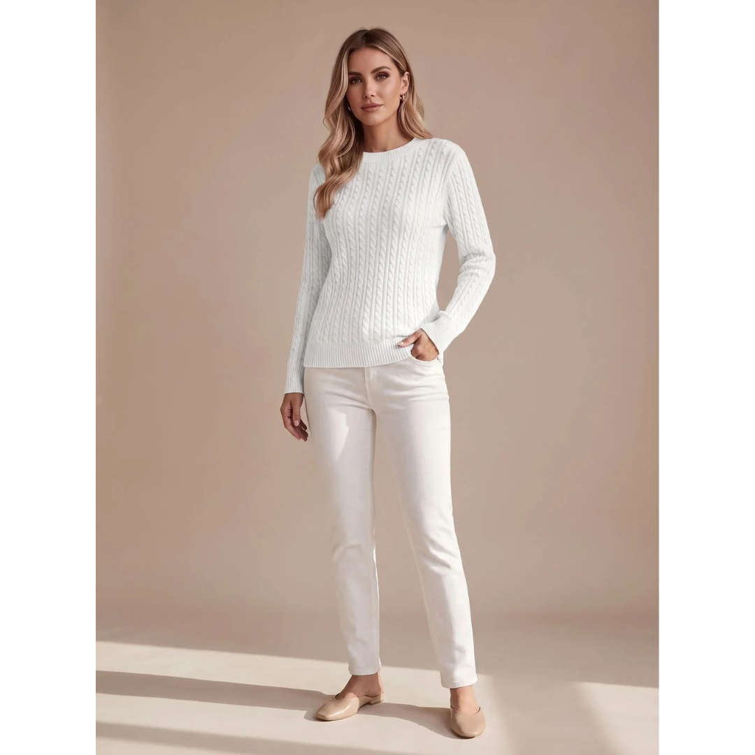 Giada textured knit jumper in teal