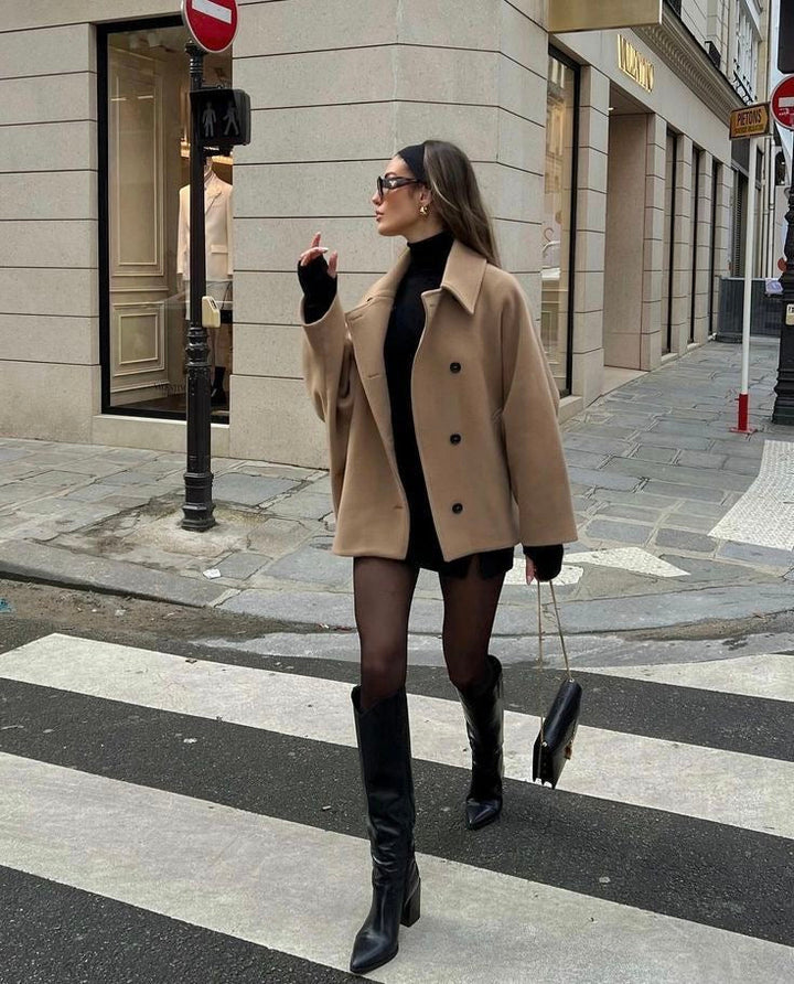 Agathe double breasted tailored coat