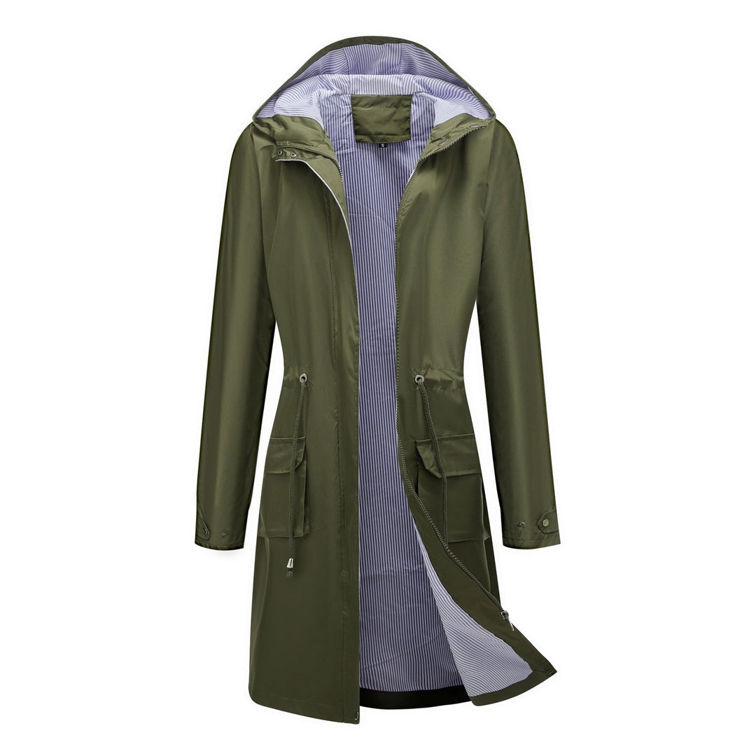 Greta waterproof raincoat in wine red