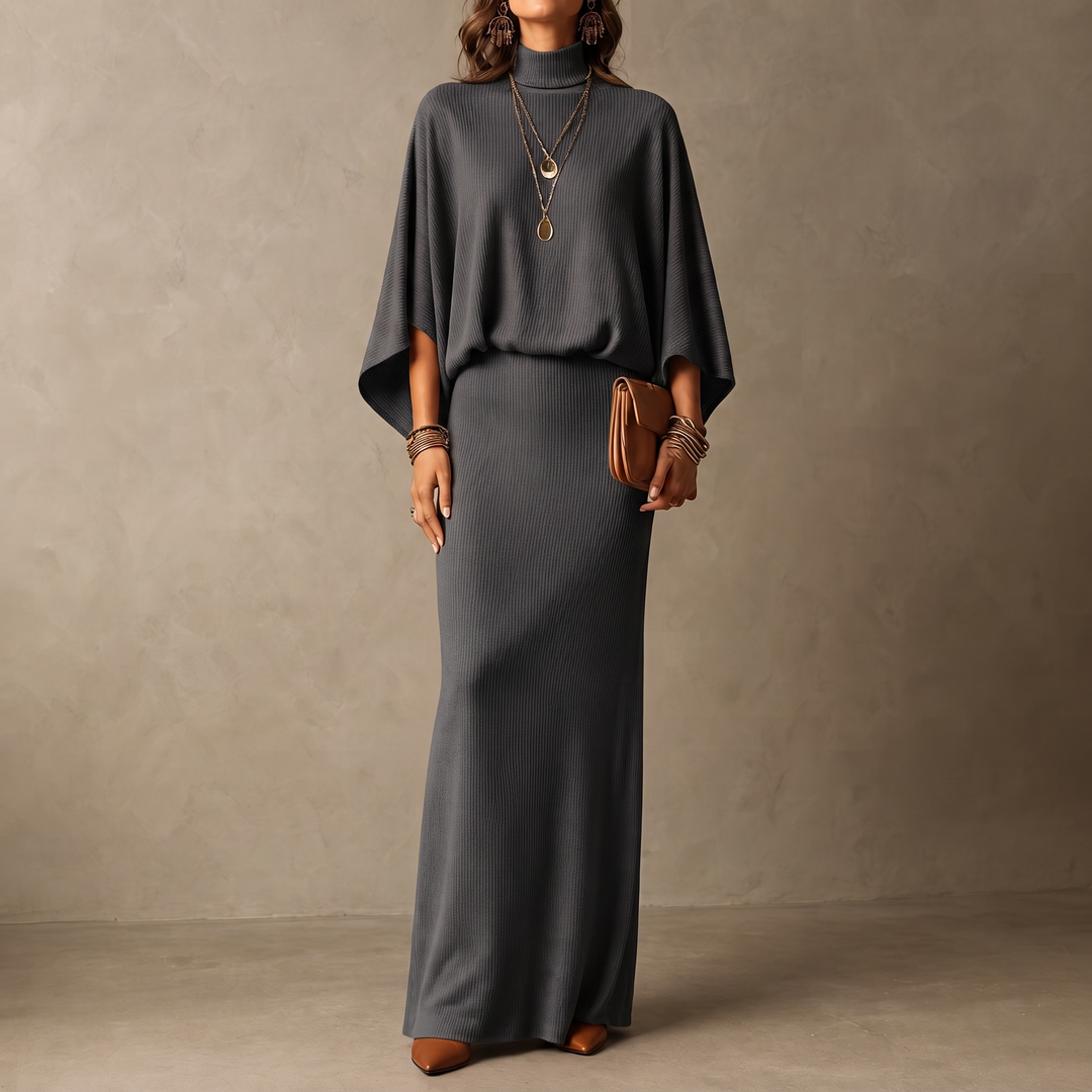 Romy two piece batwing top and maxi skirt set