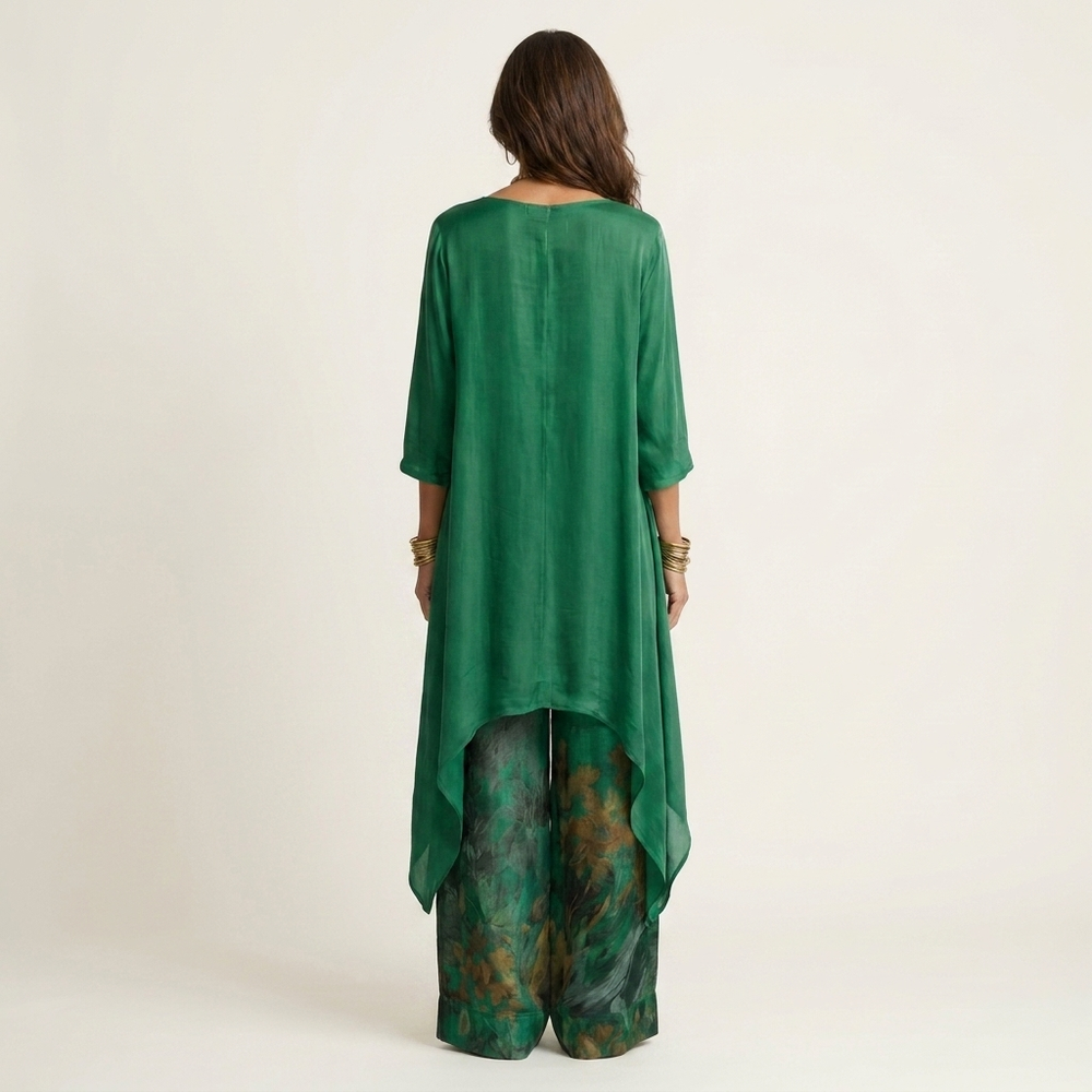 Mirabelle asymmetric silky two piece set – image 2