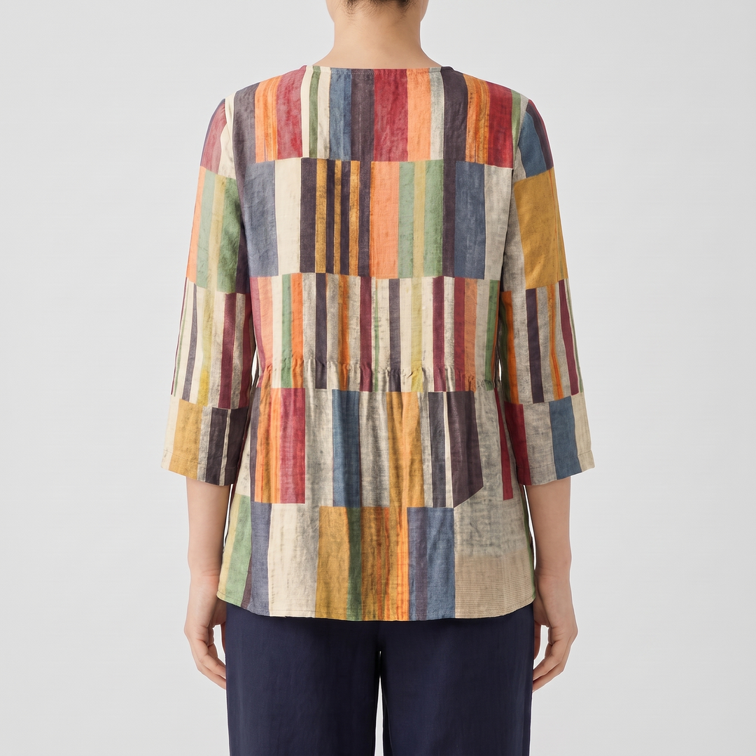 Marlowe Long Blouse with V-Neck