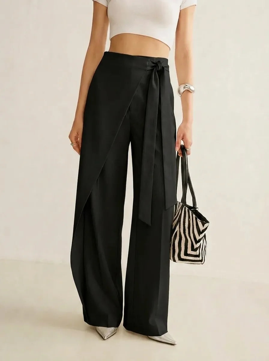 Calla wide leg trousers, waist detail