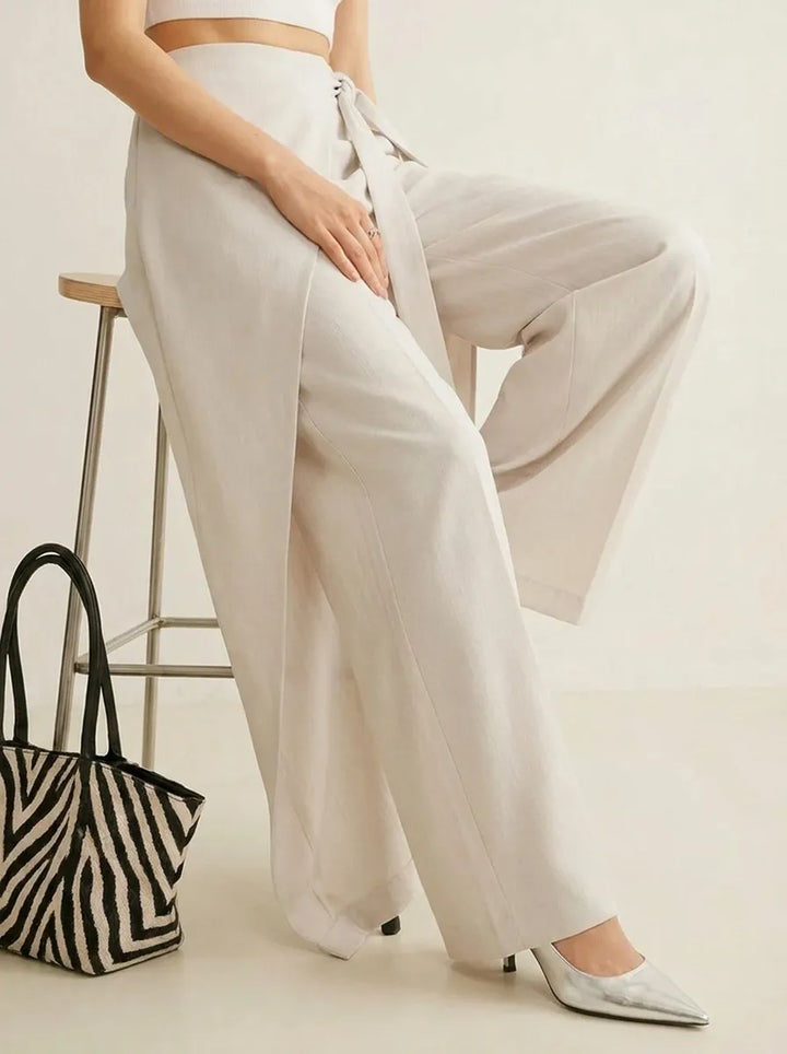 Calla wide leg trousers in black