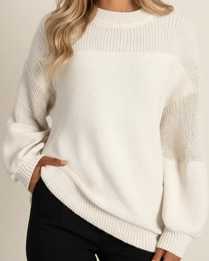 Wren | Elegant Lantern Sleeve Knitted Jumper