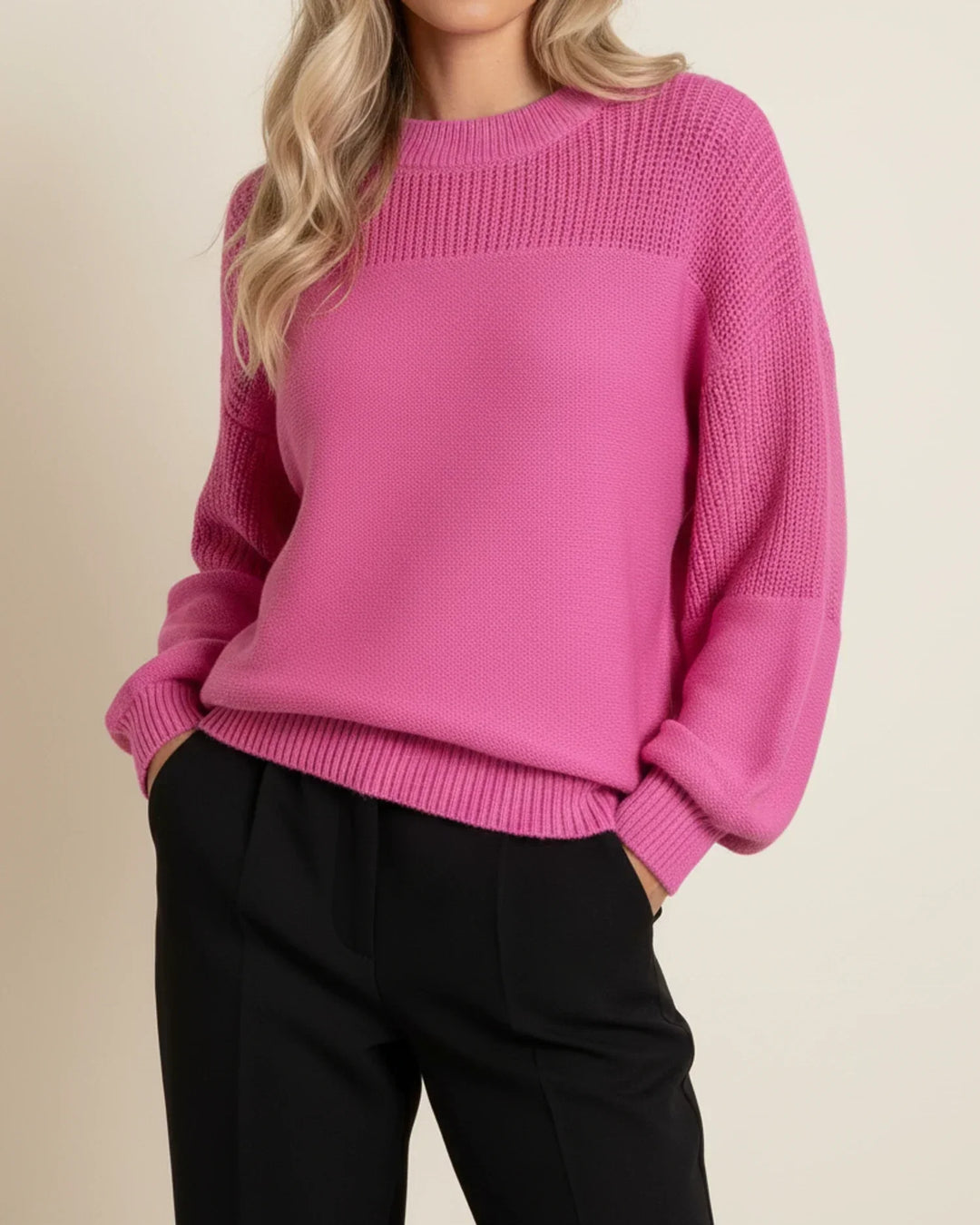 Wren | Elegant Lantern Sleeve Knitted Jumper