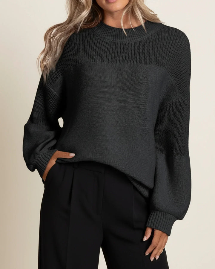 Wren | Elegant Lantern Sleeve Knitted Jumper