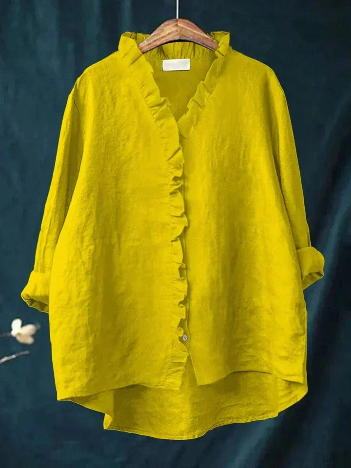 Benedetta ruffle neck high low blouse – image 3