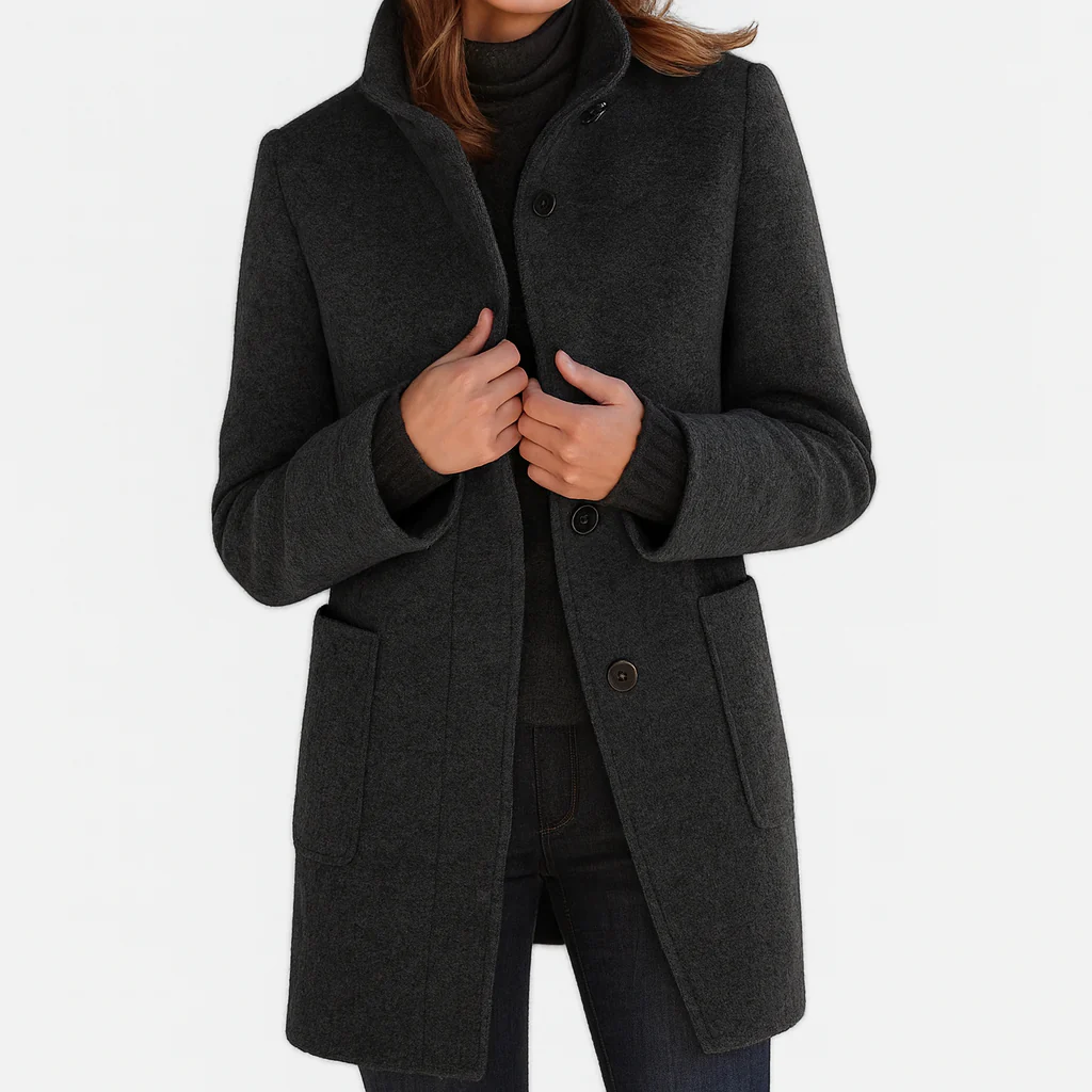Amandine fitted button front coat – image 6