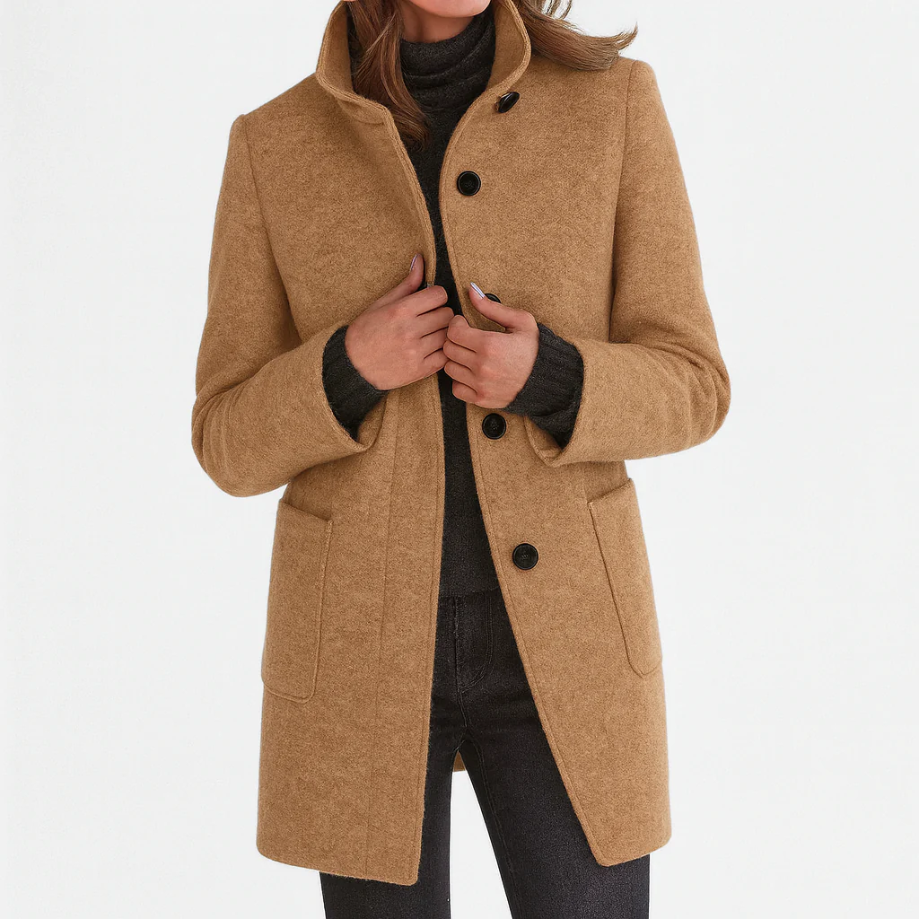 Amandine fitted button front coat – image 8