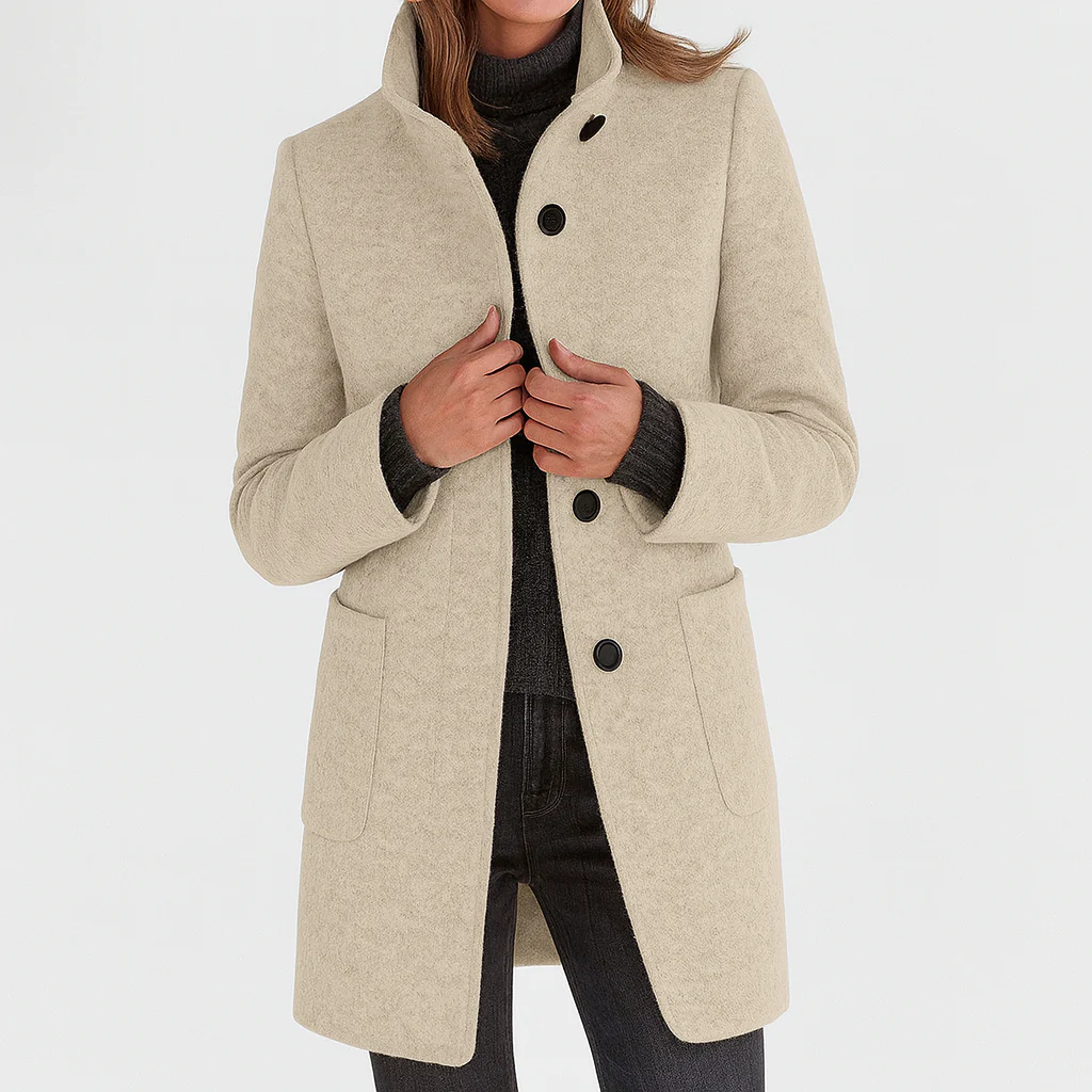 Amandine fitted button front coat – image 10