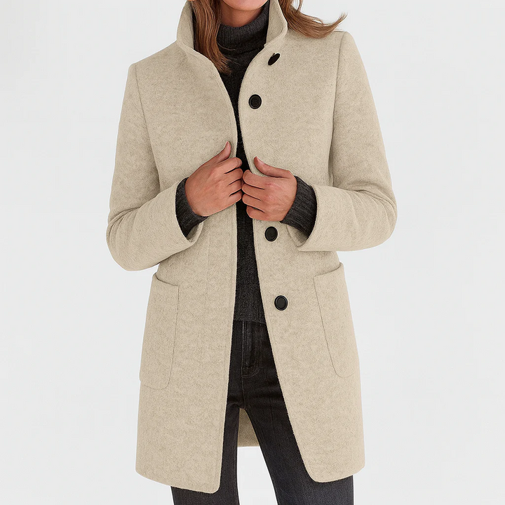 Amandine fitted button front coat – image 10