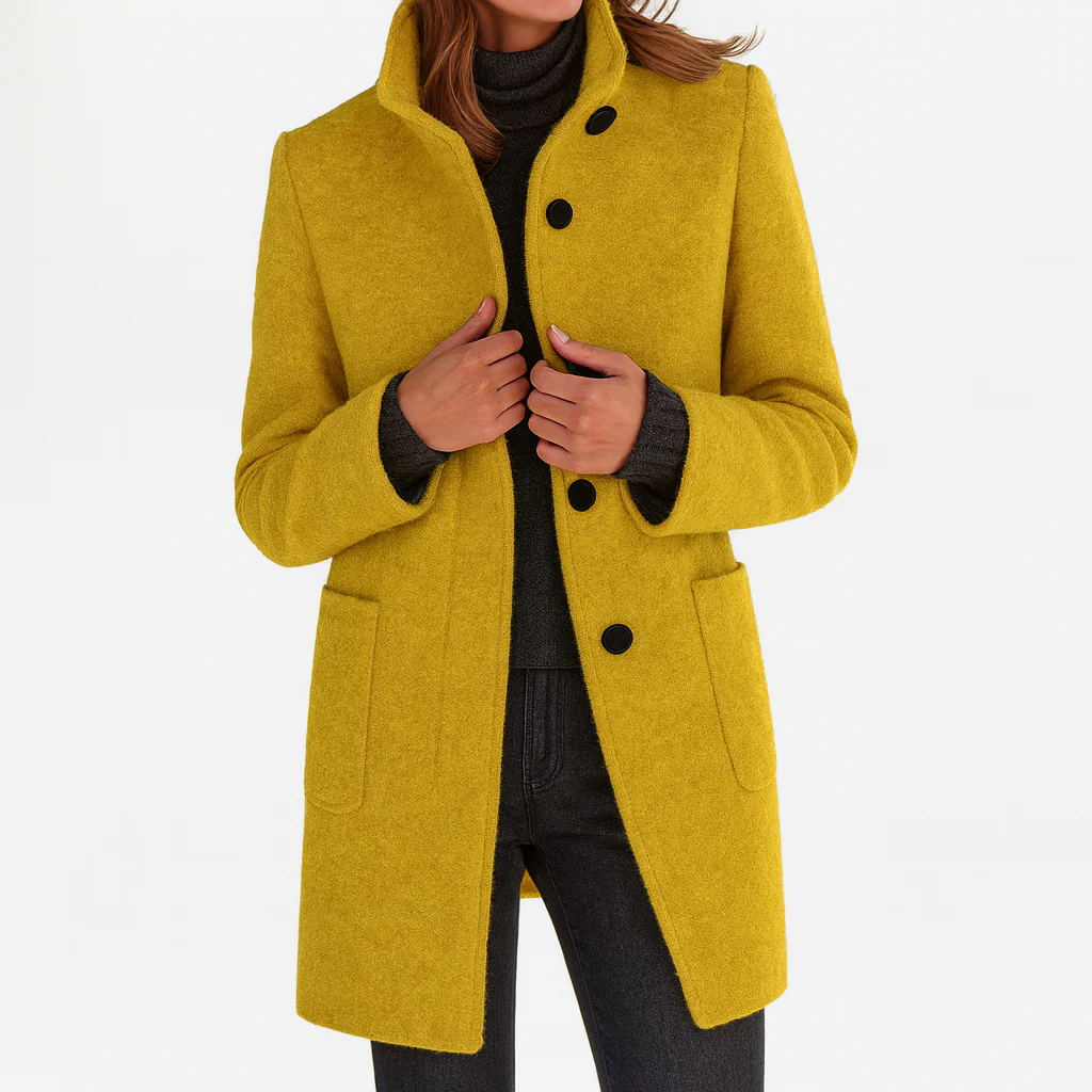 Amandine fitted button front coat – image 12