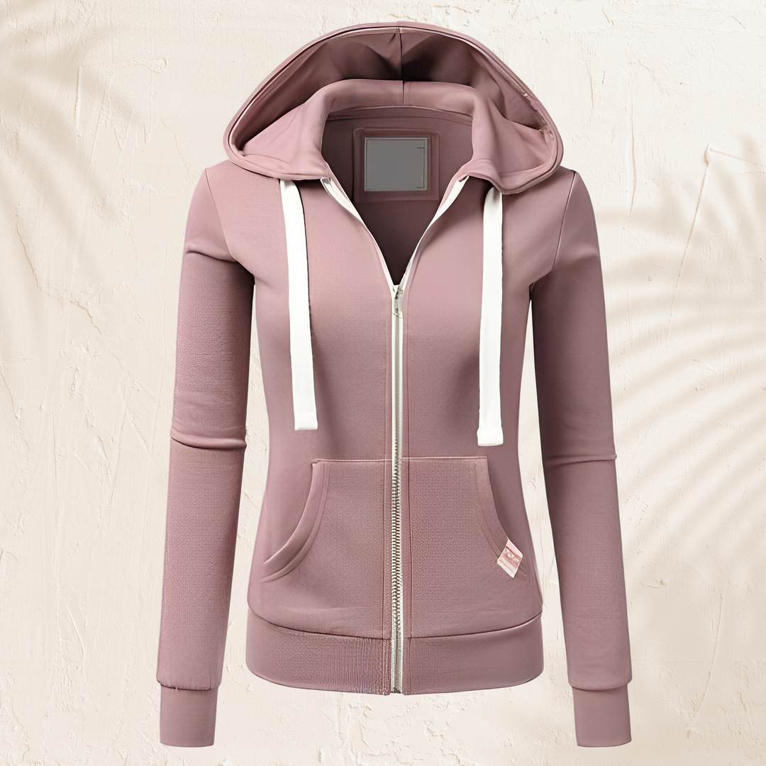 Tamsin zip up hoodie in light blue