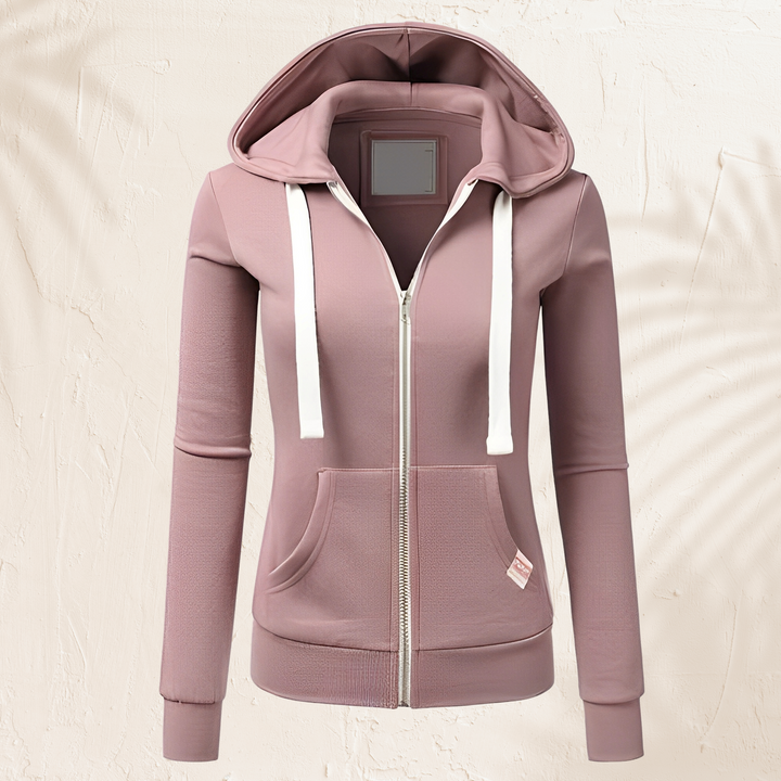 Tamsin zip up hoodie in light blue
