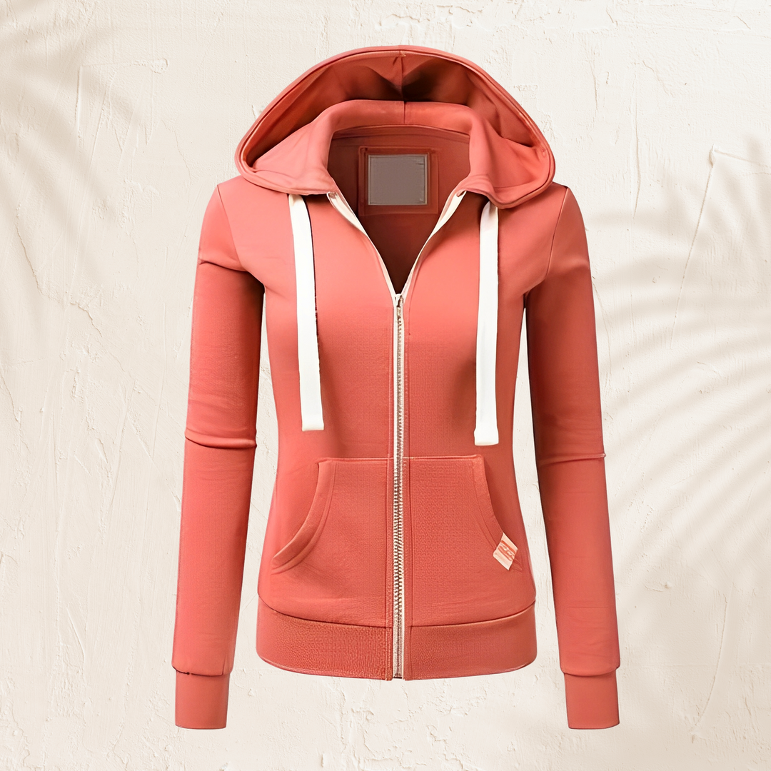 Tamsin zip up hoodie in black