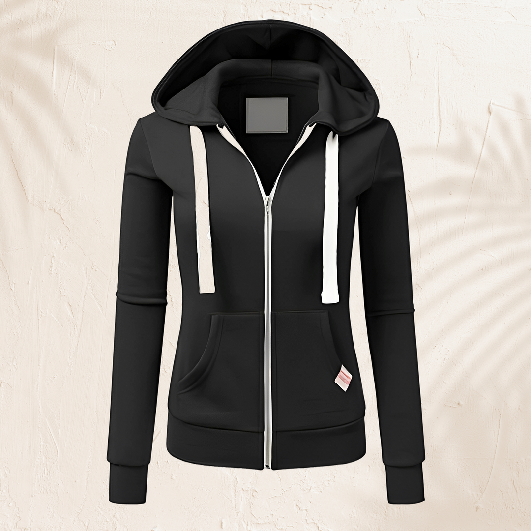 Tamsin zip up hoodie in red