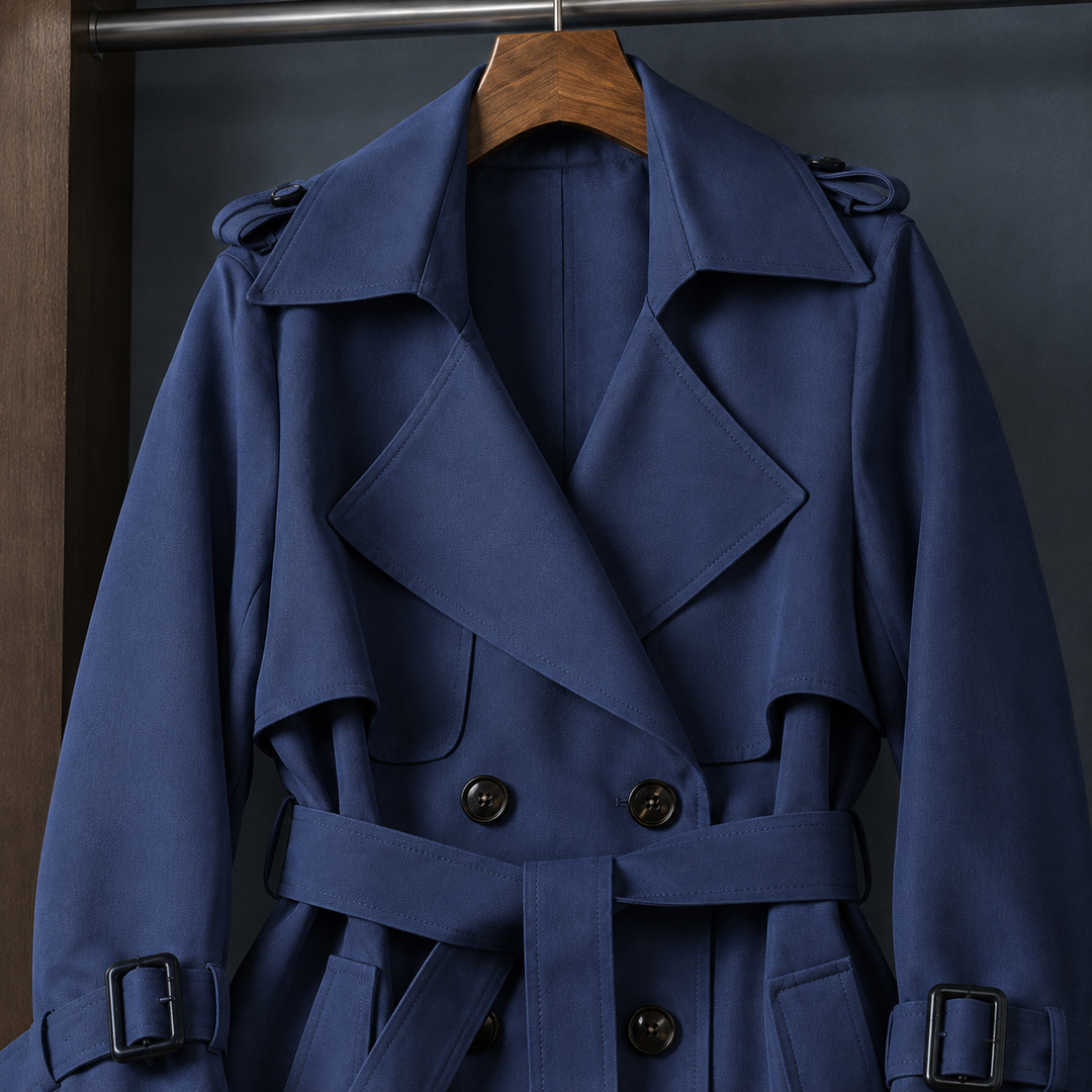 Maelys belted double breasted flared trench coat – image 2