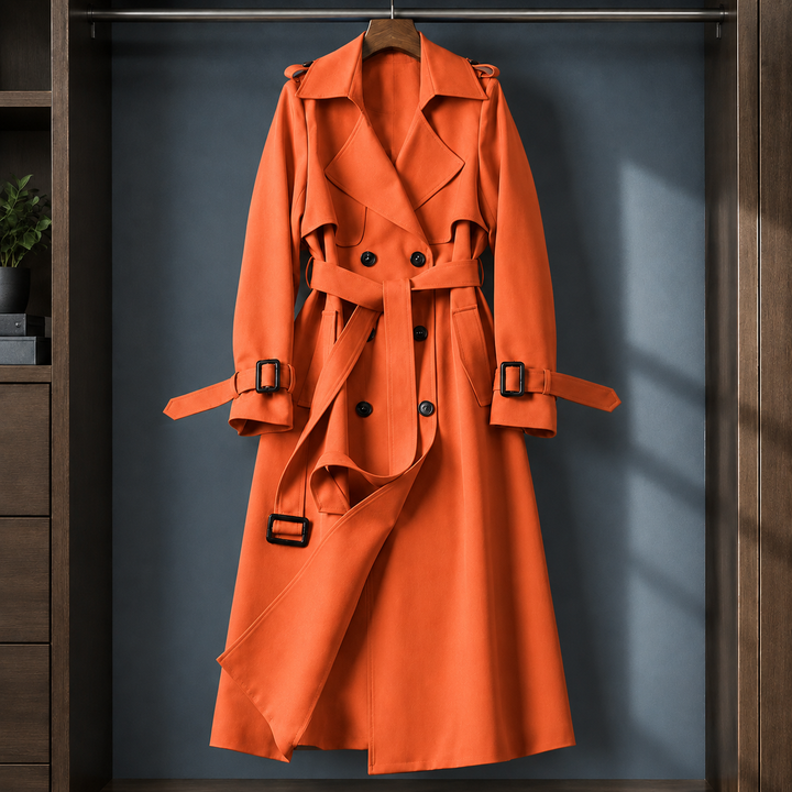 Maelys belted double breasted flared trench coat – image 4