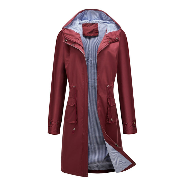 Greta waterproof raincoat, back view