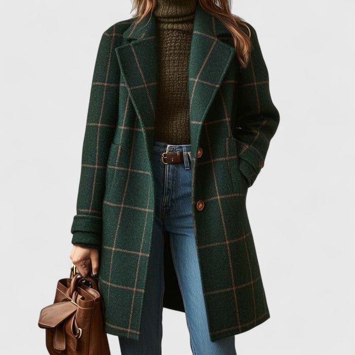 Sanne straight cut check coat – image 2