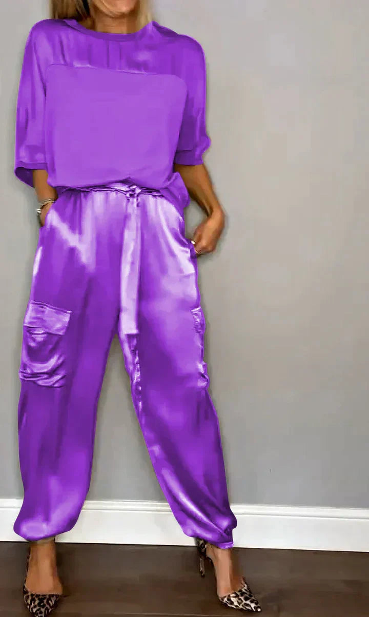 Arianwen two piece satin pyjama set – image 2