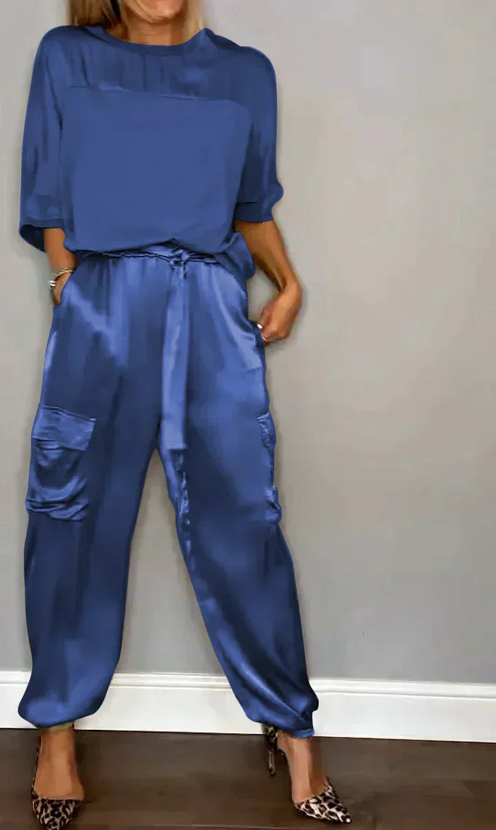Arianwen two piece satin pyjama set – image 9