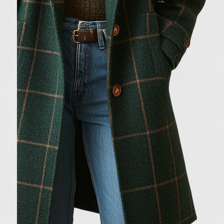 Sanne straight cut check coat – image 7