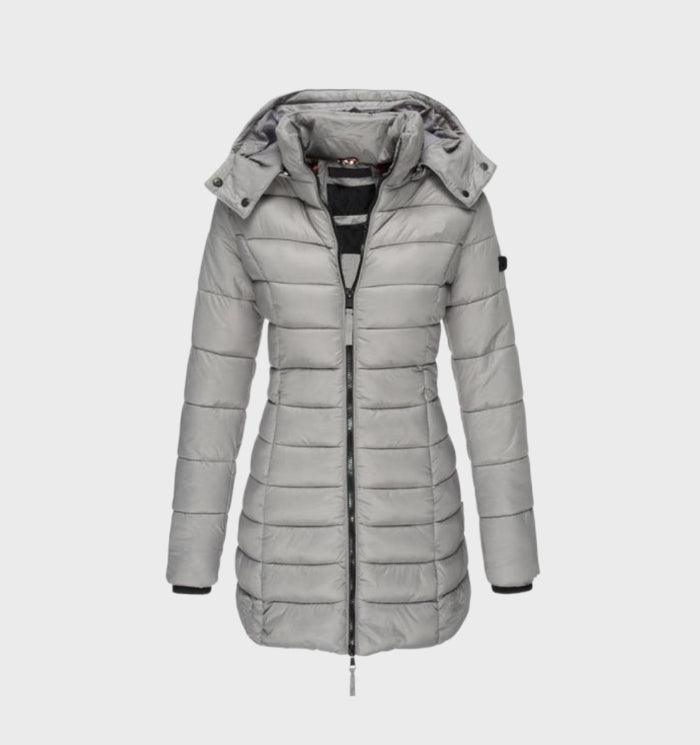 Faith long lined coat with hood – image 4