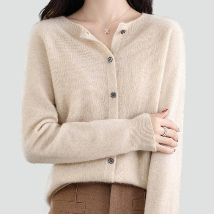 Florence merino cashmere cardigan, back view